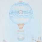 Baby Boys White & Blue Hot Air Balloon Blanket, 1, hi-res